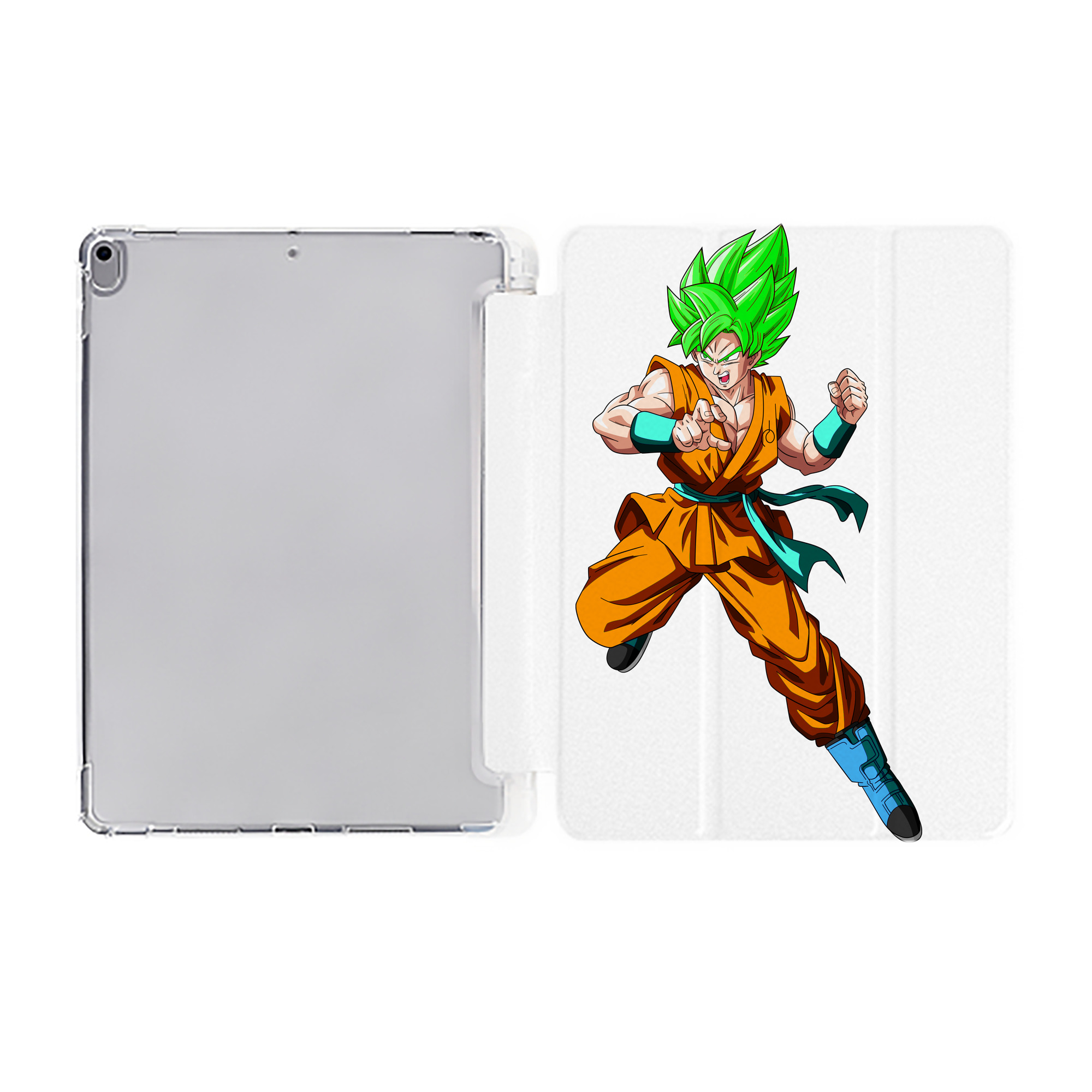 （画像用） ドラゴンボール 孫 悟飯（そんごはん）DRAGON BALL Son Gohan IPad ケース ペン収納付き 三つ折りスタンド PUレザー×シリコン 対応機種9.5/10.5/10.9インチ